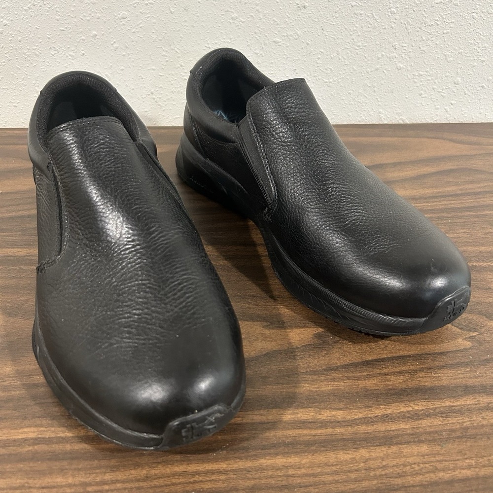Kuru Kivi 2 Black Men's Size 12 Wide Classic Walking Leather Slip-On Shoes Cloud